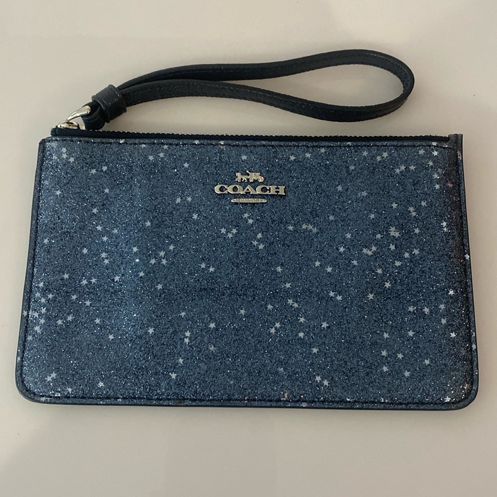 Coach Midnight Blue Star Wristlet
